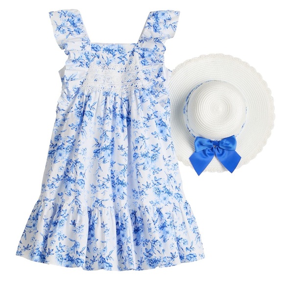 Bonnie Jean Other - Blue Floral Dress for Easter